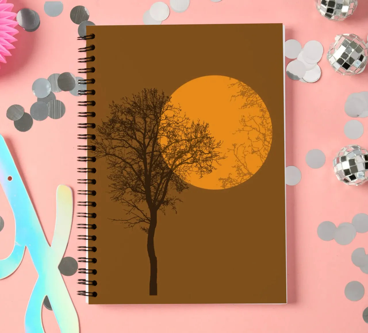 To The Moon spiral notebook by ArtColorCreation