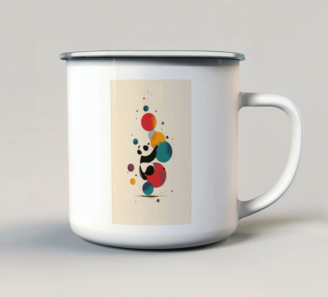 Panda e Planeten tazza in smalto da DreamPixel