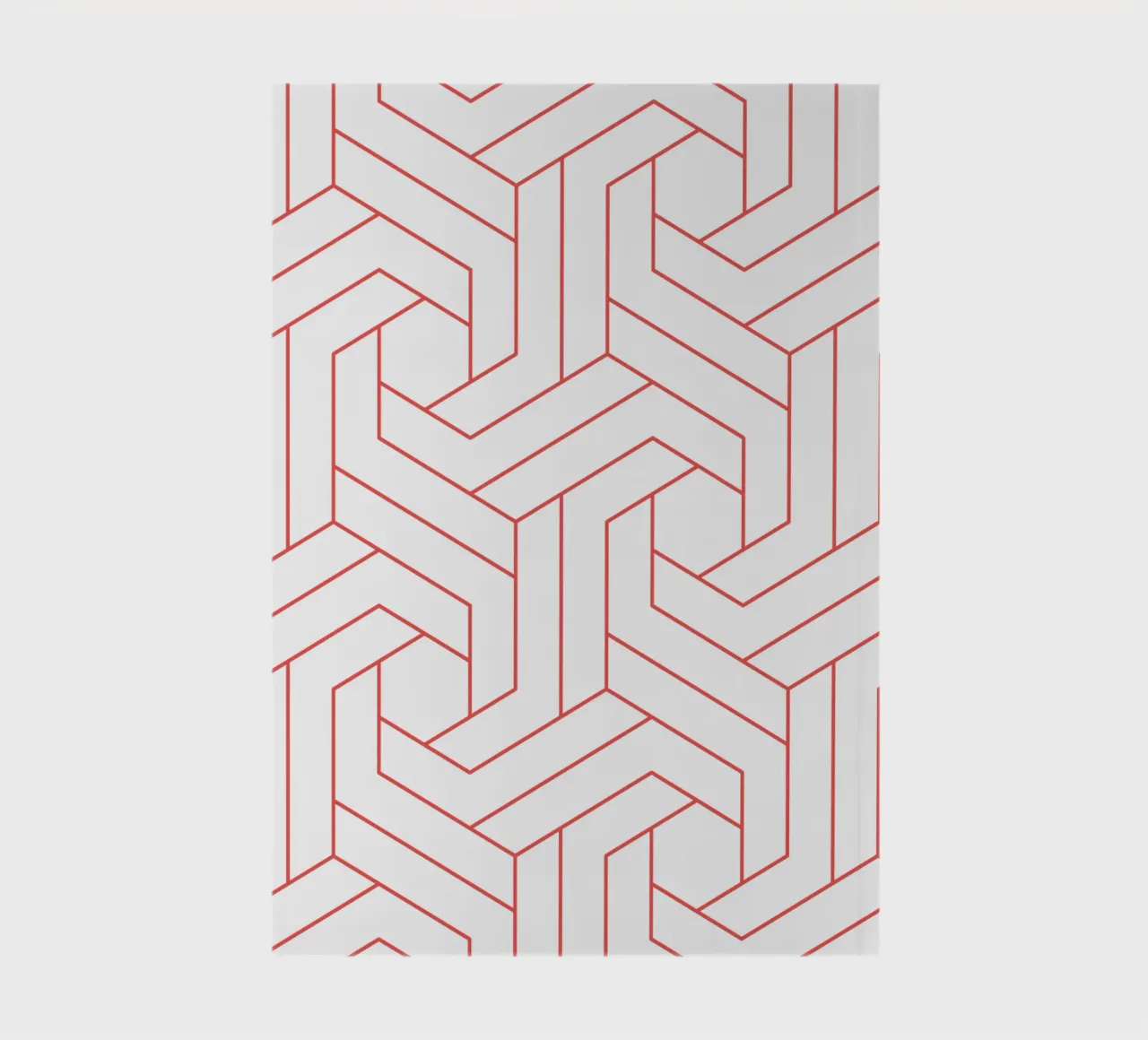 Motivo geometrico rosso e bianco diario da Shark Printables
