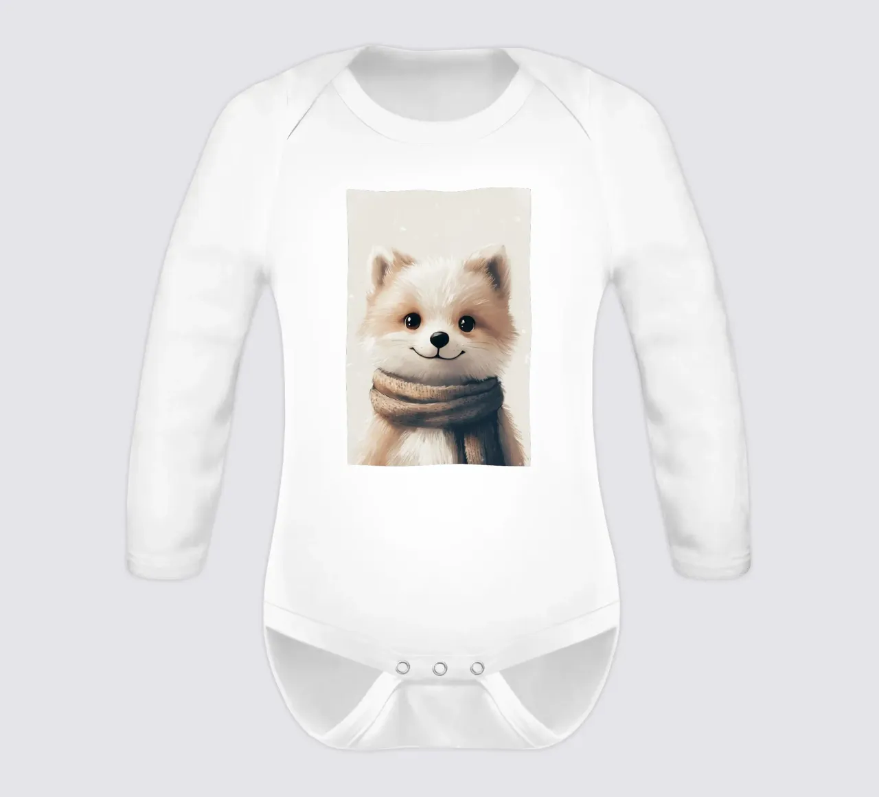 HeldIn #35: Polarfuchs Langarm Babybody von farbenhelden