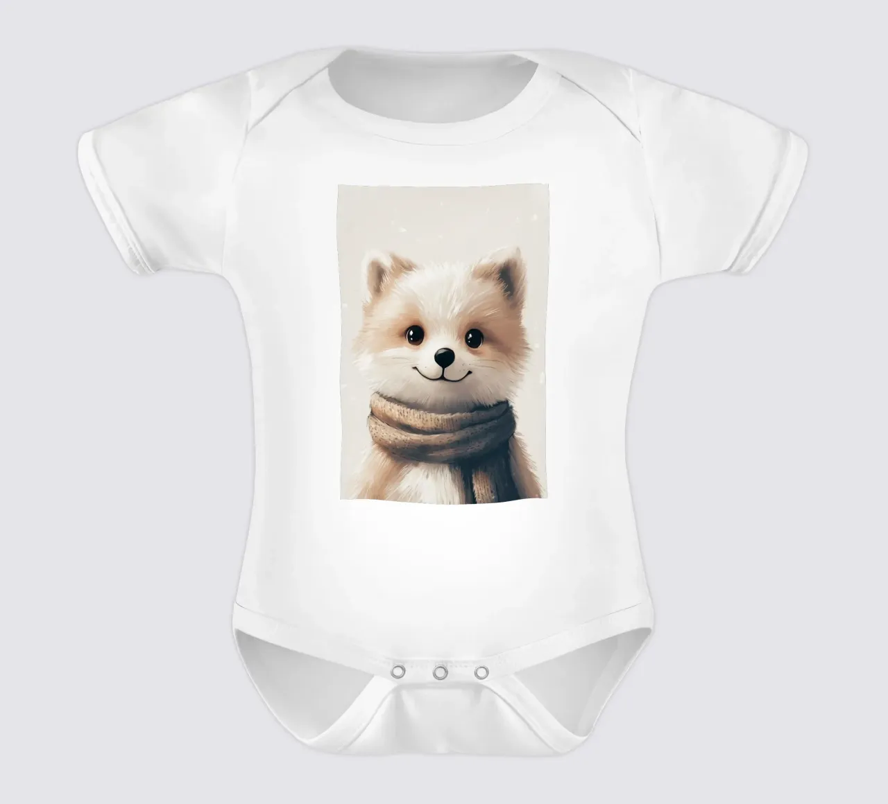HeldIn #35: Polarfuchs Kurzarm Babybody von farbenhelden