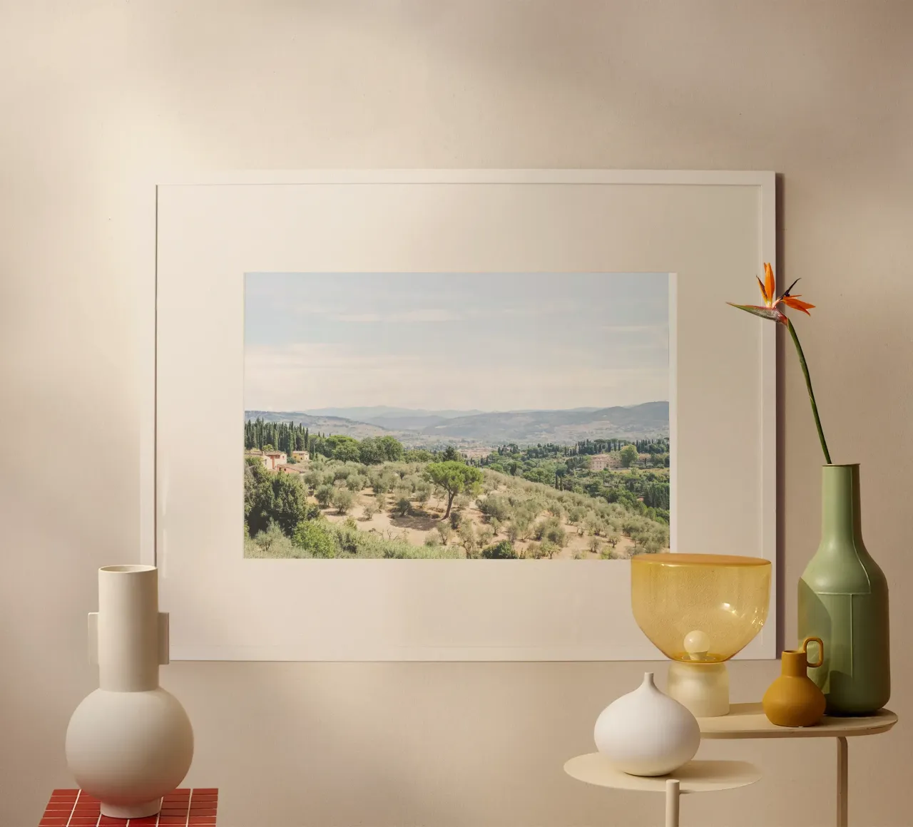 Firenze, Italia I Natura e montagne nella campagna toscana poster con telaio in plastica da Julie Travel Photography