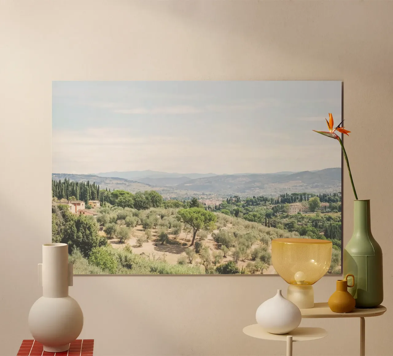 Firenze, Italia I Natura e montagne nella campagna toscana poster con telaio in plastica da Julie Travel Photography