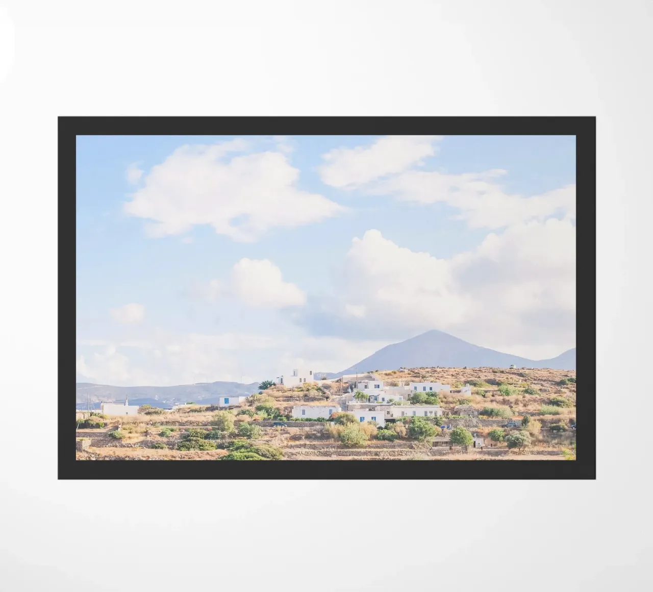 Milos, Greece I Panoramic view of wild mountains doormat by Julie Travel Photography