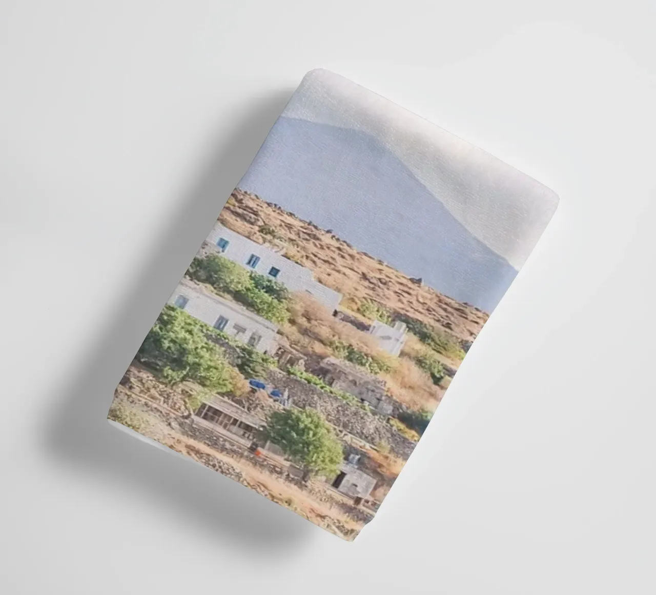 Milos, Greece I Panoramic view of wild mountains towel by Julie Travel Photography