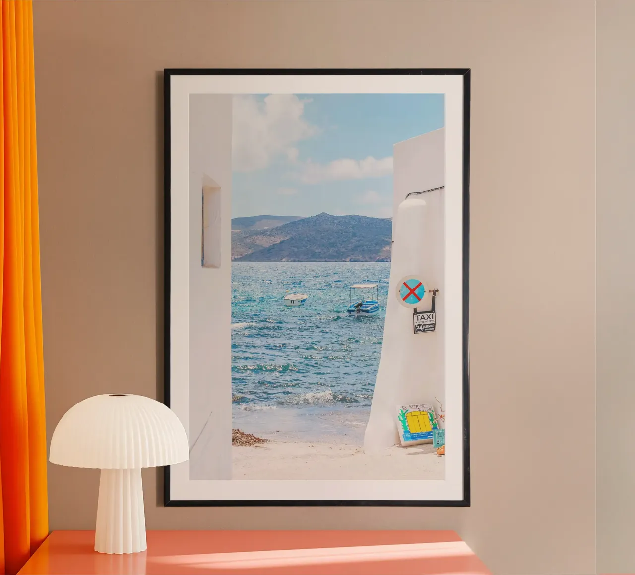 Milos, Grèce I Vue sur la mer Méditerranée bleu et blanc hahnemühle de Julie Travel Photography