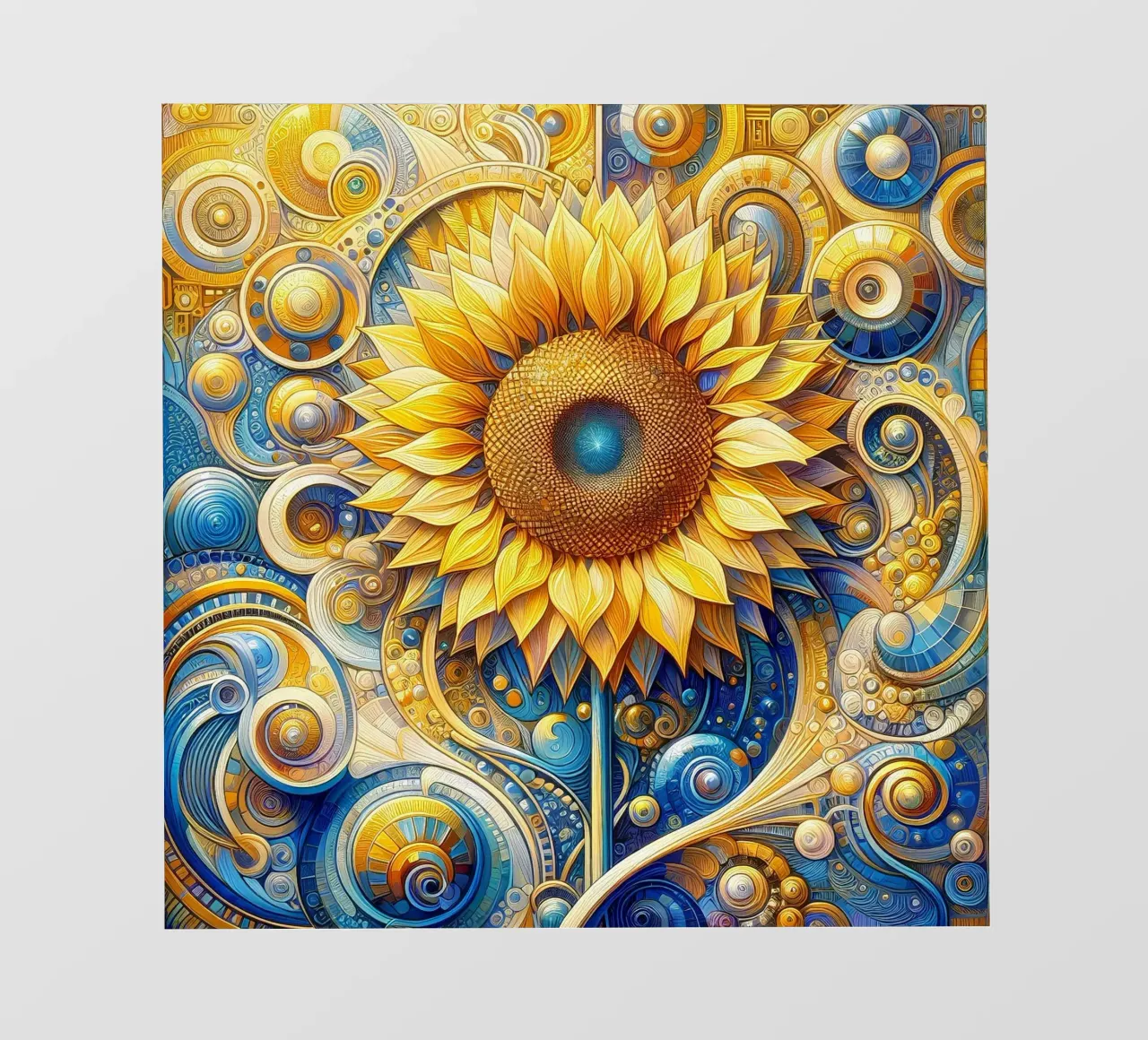 Sunflower pellicola backlit da Art-Nouveau-Dsg