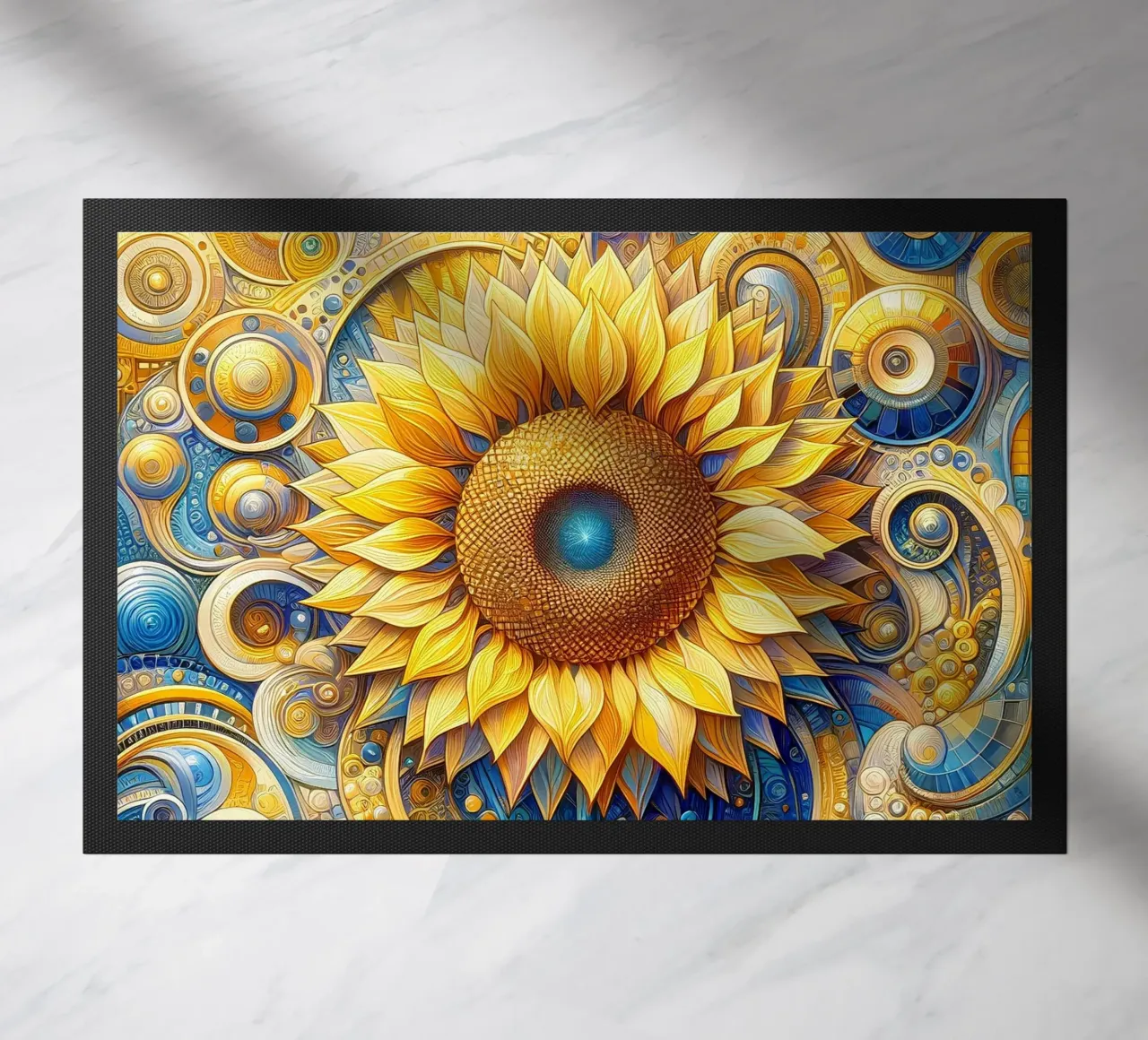 Sunflower doormat by Art-Nouveau-Dsg