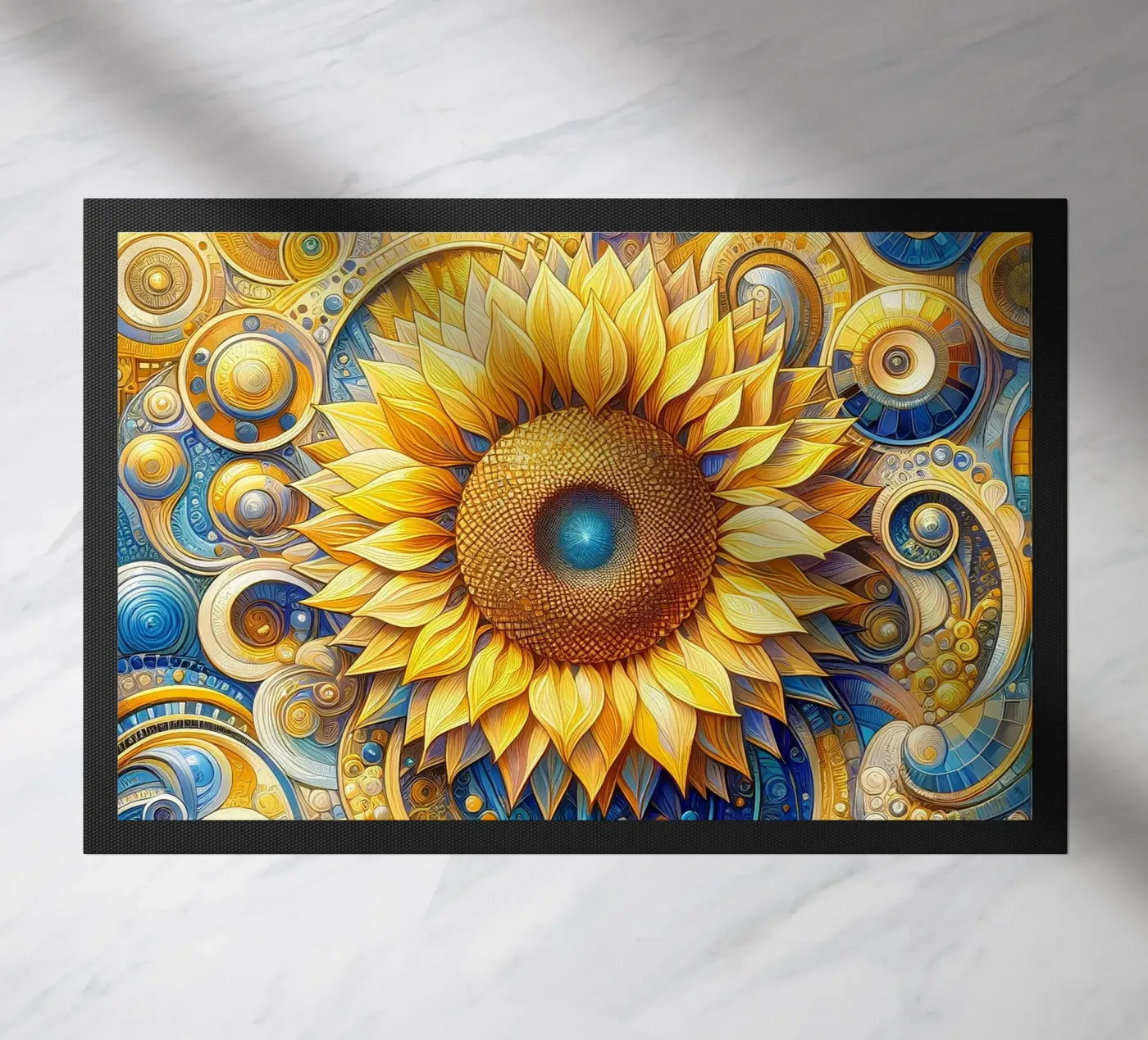 Sunflower doormat by Art-Nouveau-Dsg