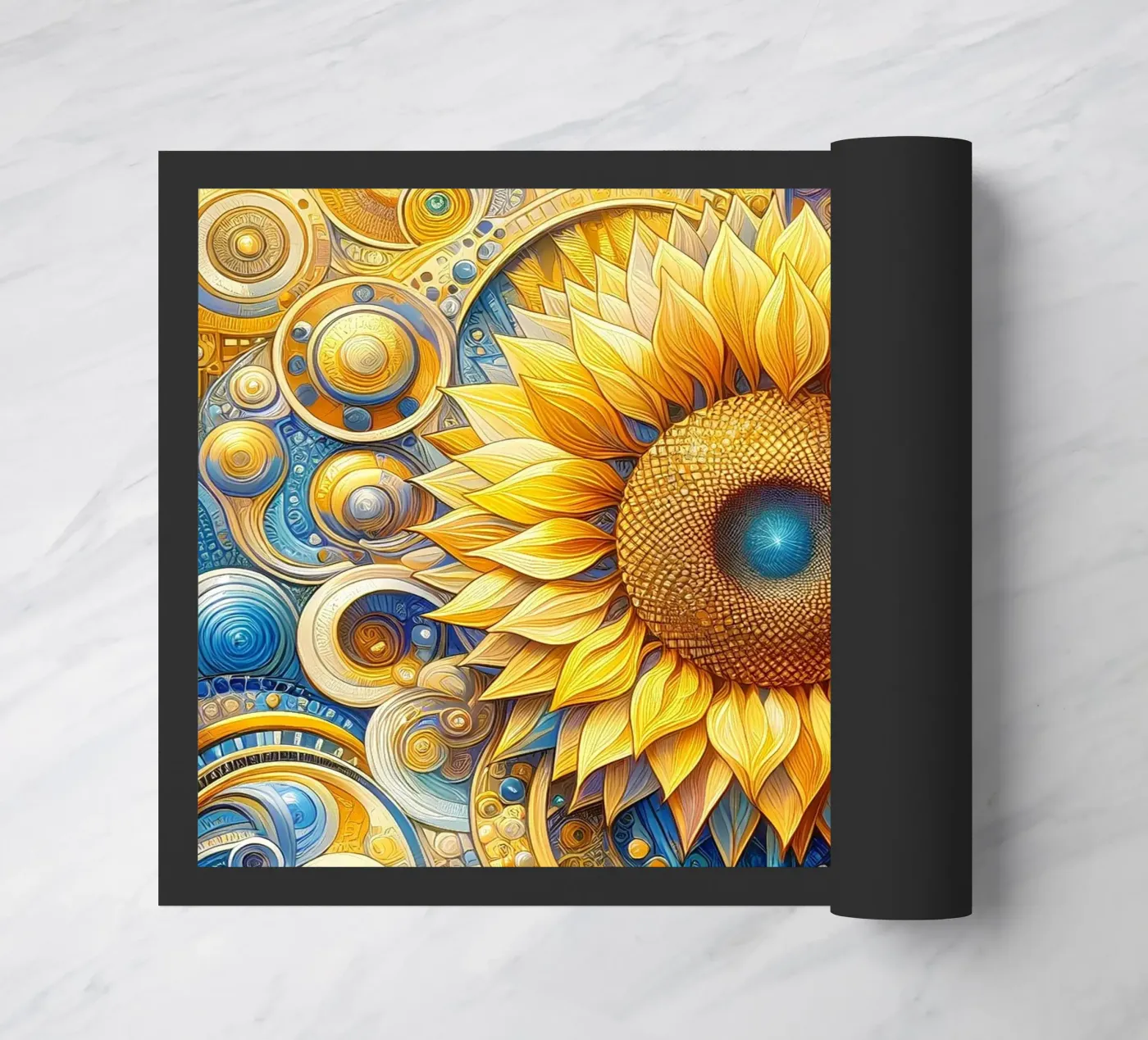 Sunflower doormat by Art-Nouveau-Dsg