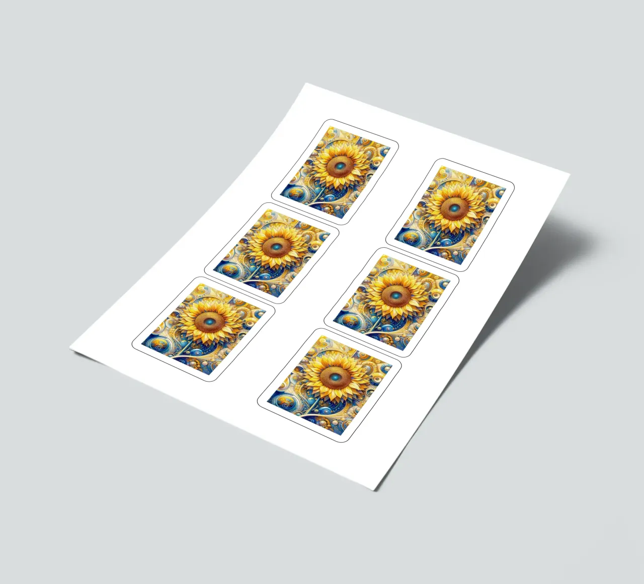 Sunflower sticker sheet by Art-Nouveau-Dsg