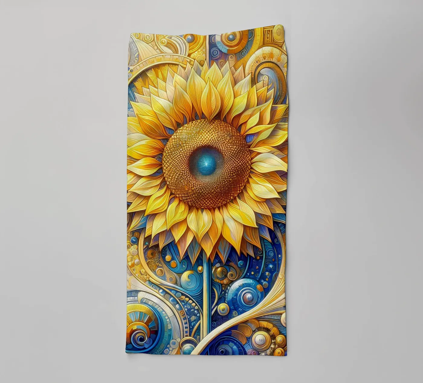Sunflower towel by Art-Nouveau-Dsg
