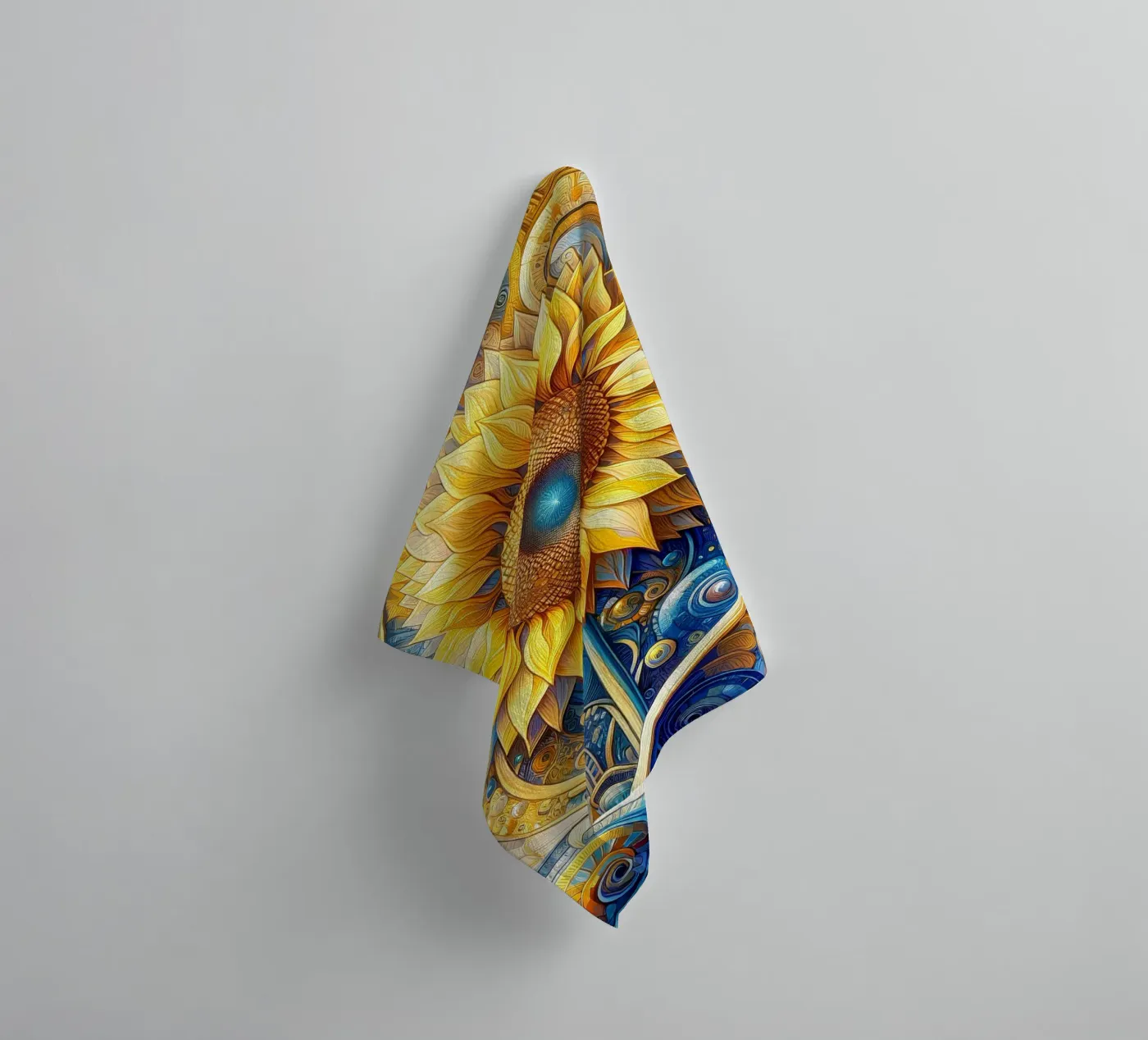 Sunflower towel by Art-Nouveau-Dsg