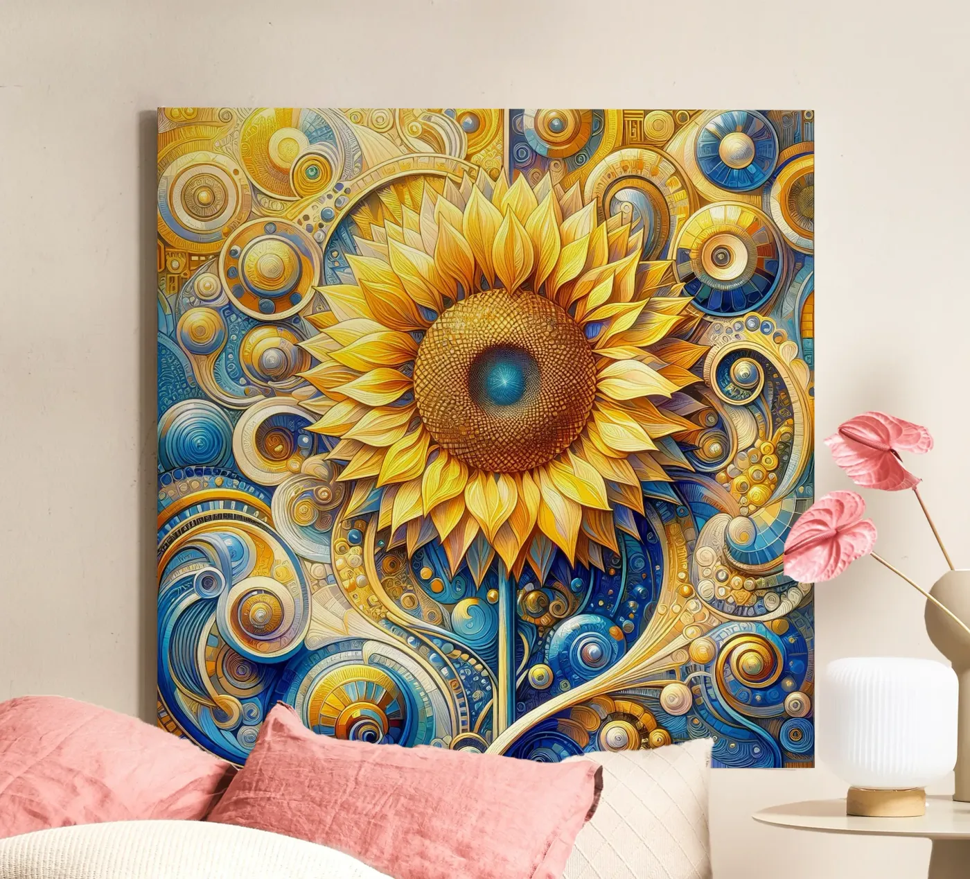 Sunflower canvas by Art-Nouveau-Dsg