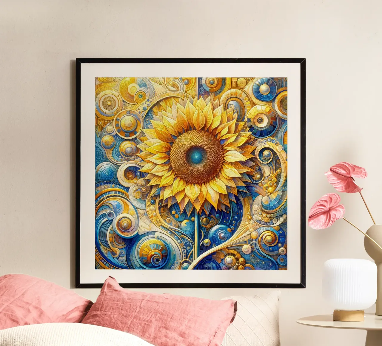Girasole poster da Art-Nouveau-Dsg