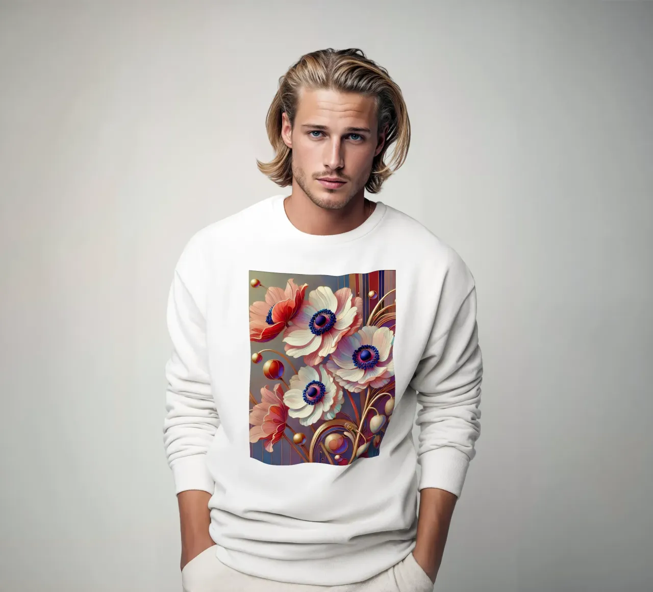 Anemonen felpa da Art-Nouveau-Dsg