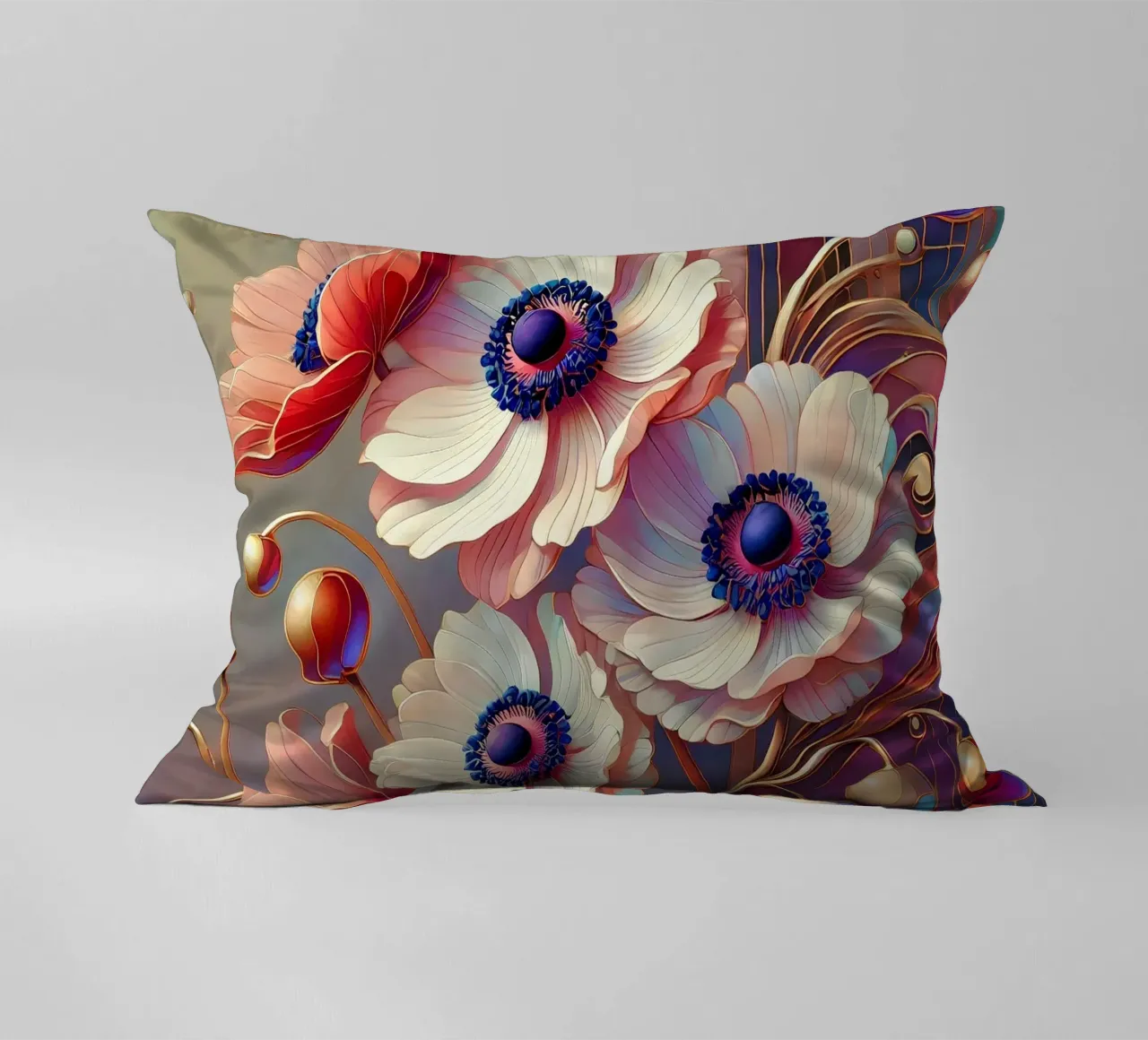 Anemonen cuscino da Art-Nouveau-Dsg