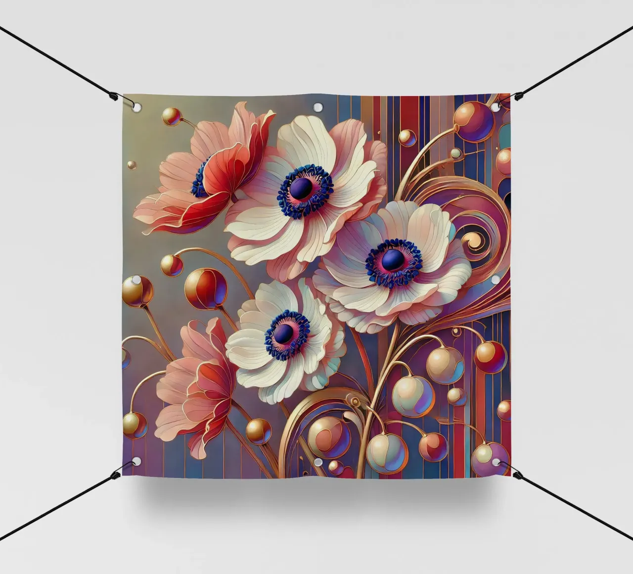 Anemonen telo in pvc da Art-Nouveau-Dsg