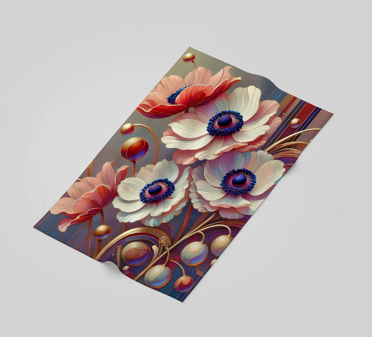 Anemonen telo mare da Art-Nouveau-Dsg