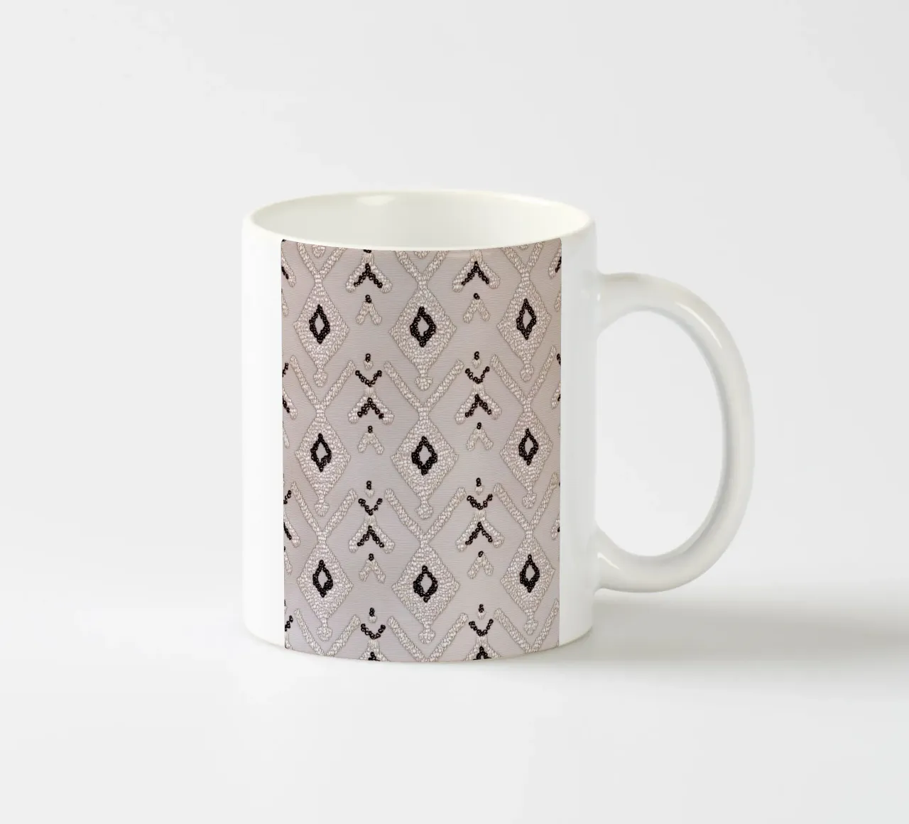 Stylish boho pattern ceramic mug by Carinaprint