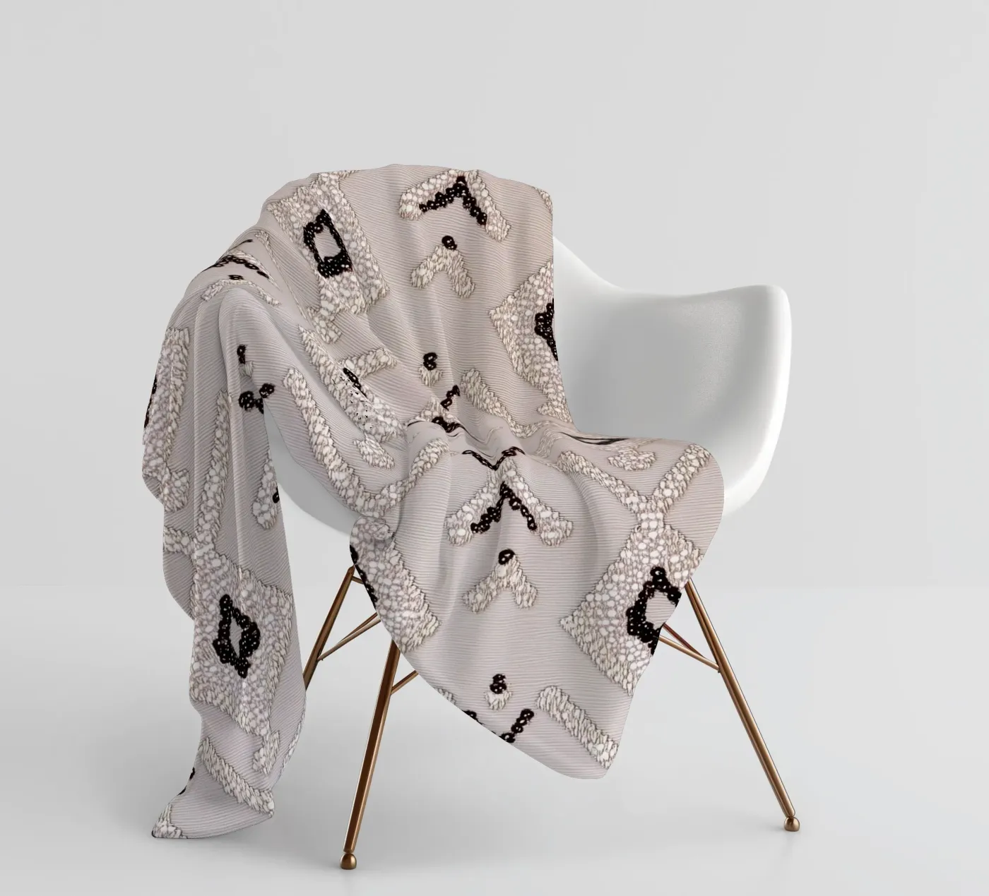 Elegante motivo boho coperta in pile da Carinaprint