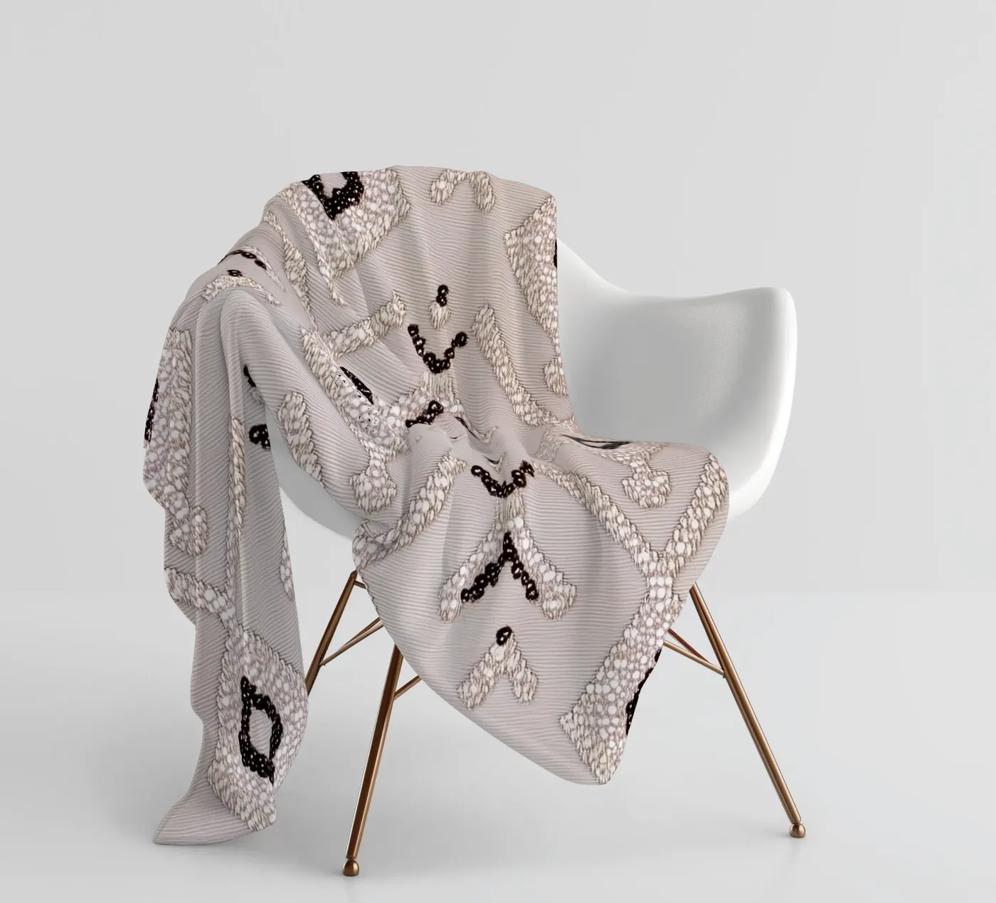 Elegante motivo boho coperta in pile da Carinaprint