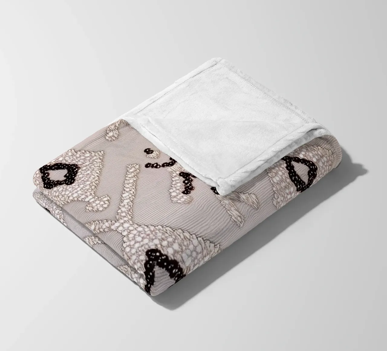 Stylish boho pattern fleece blanket by Carinaprint