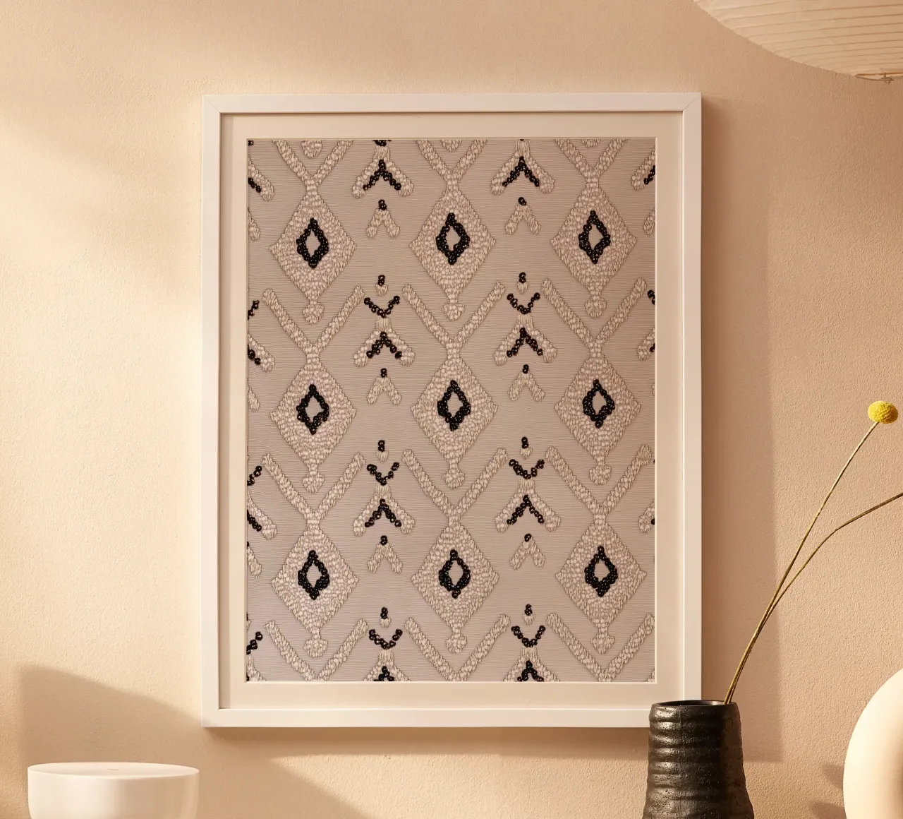 Stylish boho pattern poster with aluminum frame by Carinaprint