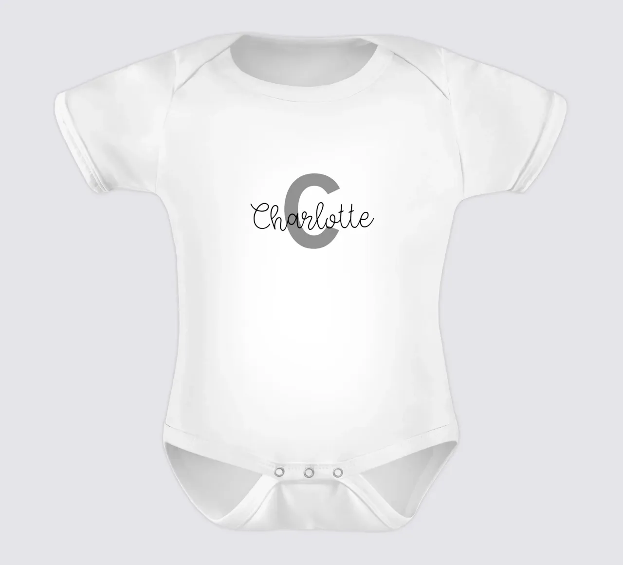 Personalized Monogram Custom Name short-sleeve baby romper by Personalized Art