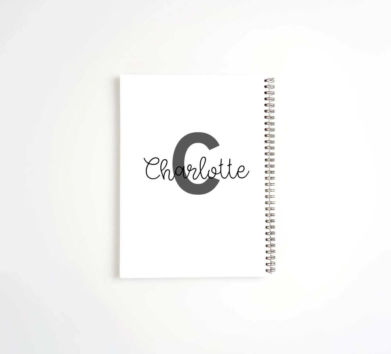 Personalized Monogram Custom Name spiral notebook by Personalized Art