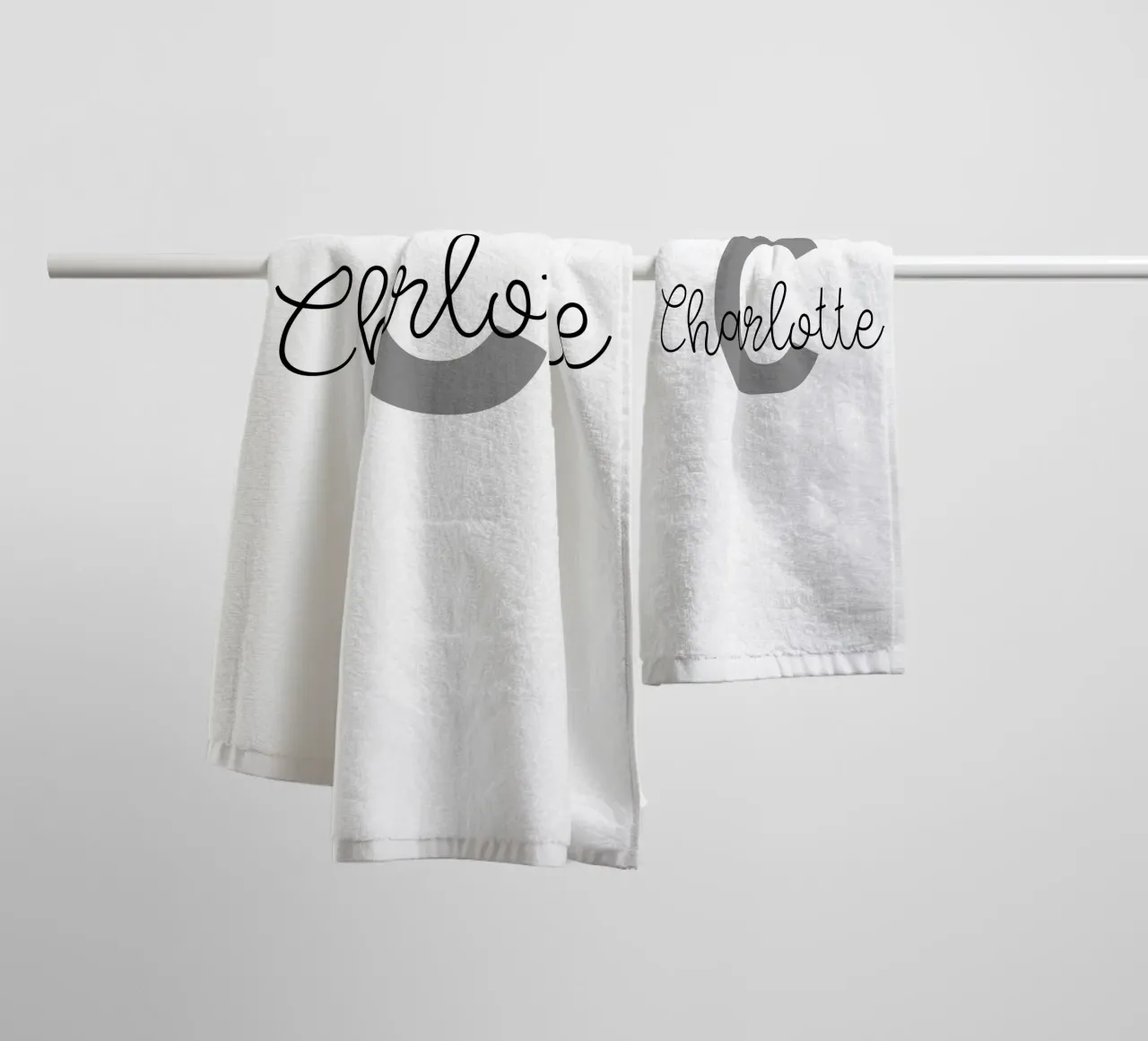 Gepersonaliseerde monogram aangepaste naam badhanddoek van Personalized Art