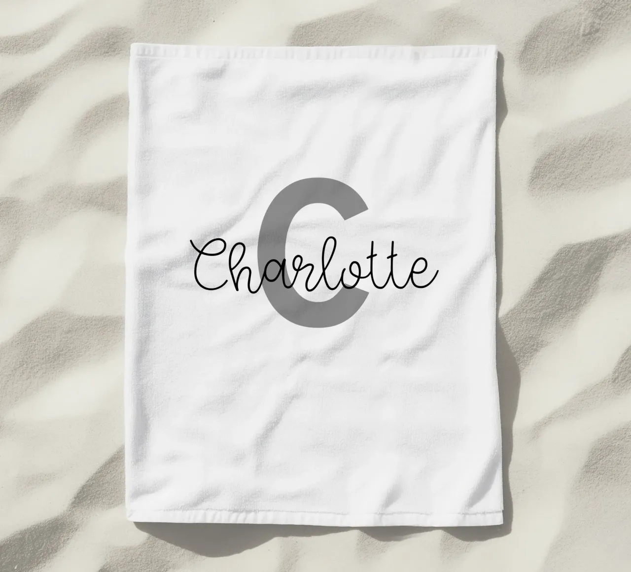Personalized Monogram Custom Name beach towel by Personalized Art