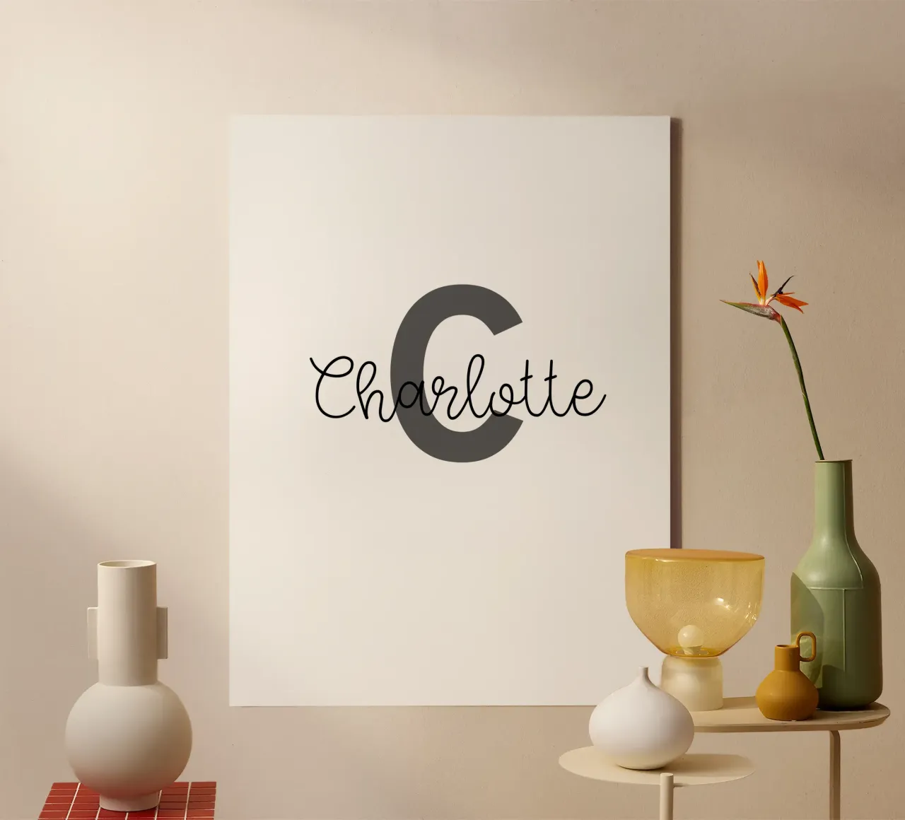 Monogramme personnalisé Nom personnalisé toile de Personalized Art