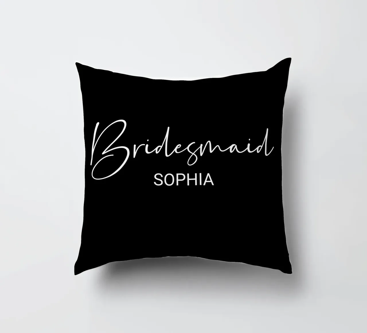 Personalized Bridesmaid Custom Name decorative cushion by Personalized Art