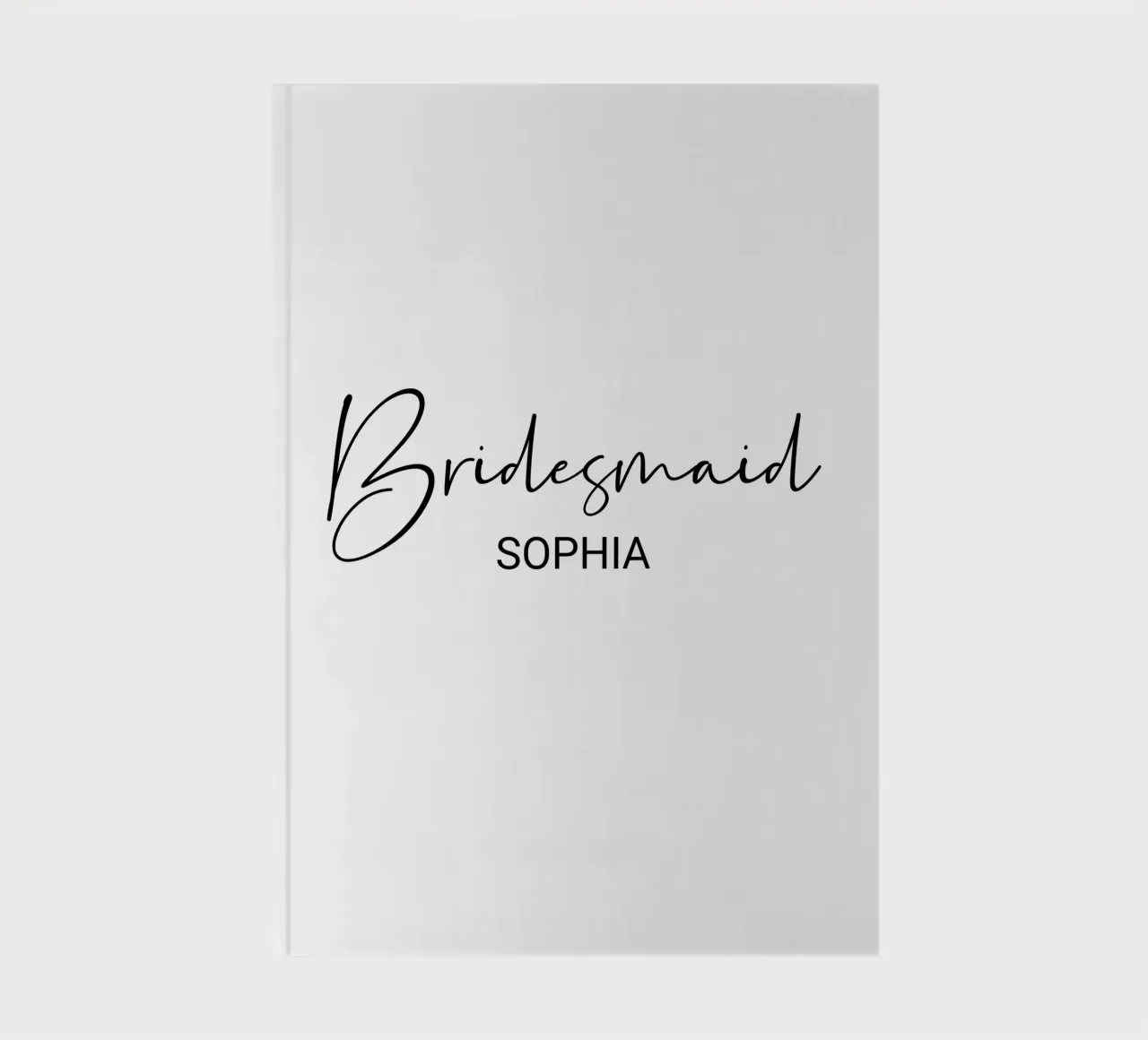 Personalized Bridesmaid Custom Name notebook by Personalized Art