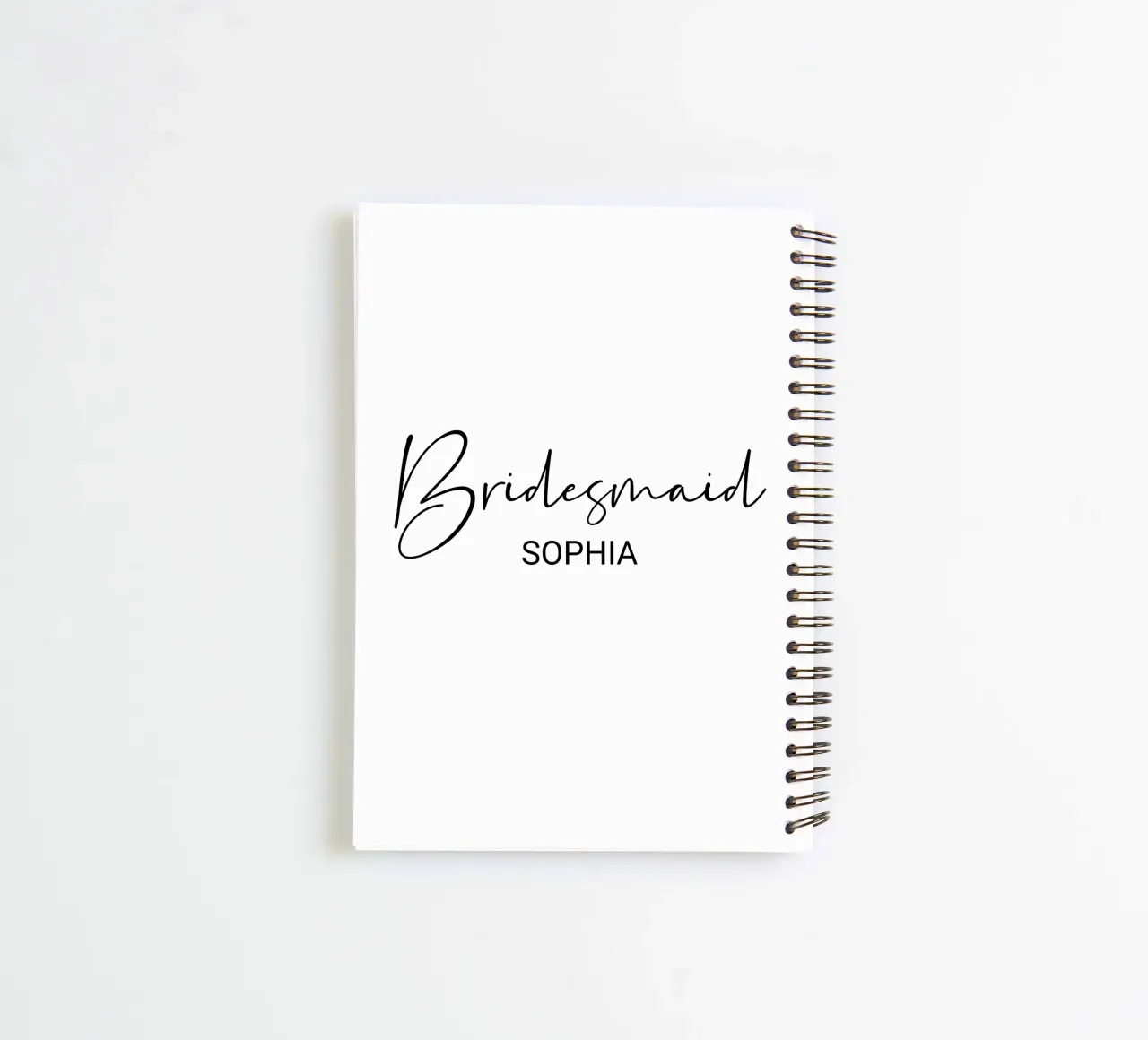 Personalized Bridesmaid Custom Name spiral notebook by Personalized Art