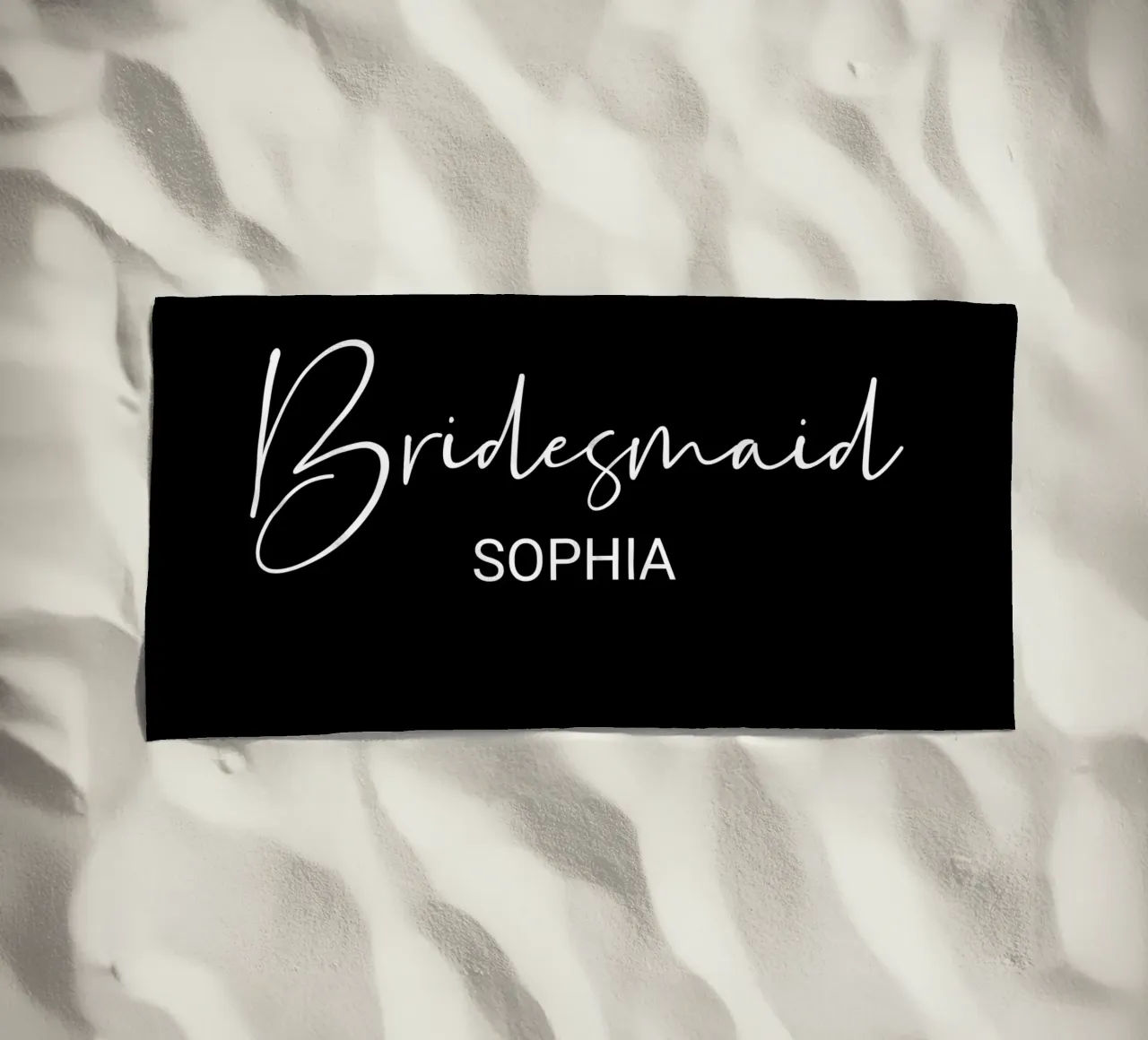Personalized Bridesmaid Custom Name beach towel by Personalized Art