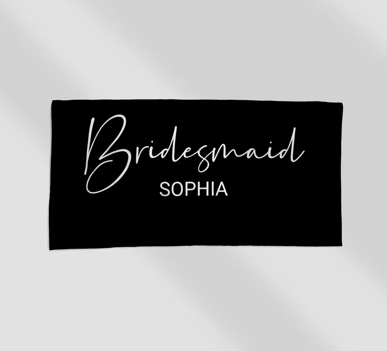 Personalized Bridesmaid Custom Name beach towel by Personalized Art