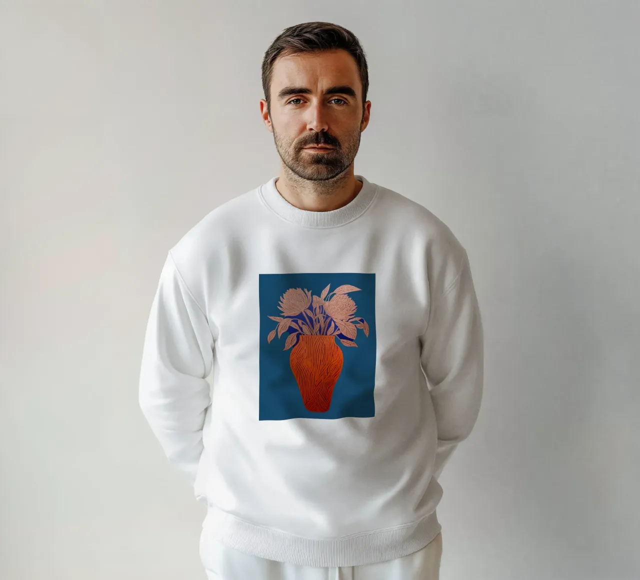 Fiori blu gioia felpa da Carinaprint