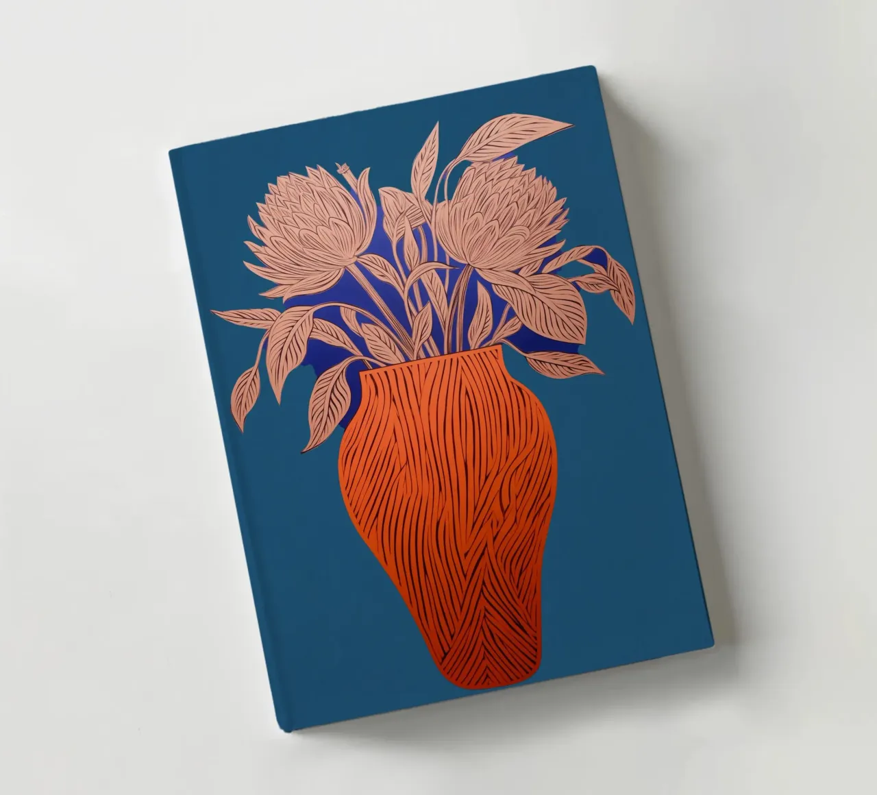Blue flowers joy notebook by Carinaprint