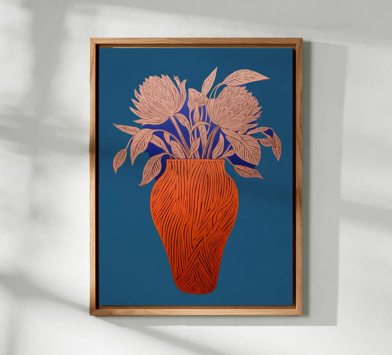 Blue flowers joy forex plate by Carinaprint