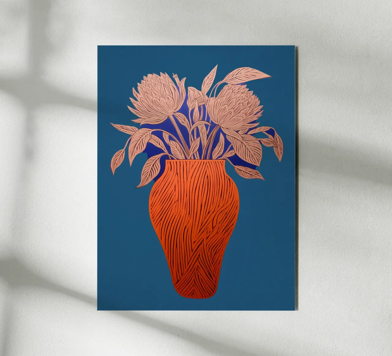 Blue flowers joy forex plate by Carinaprint