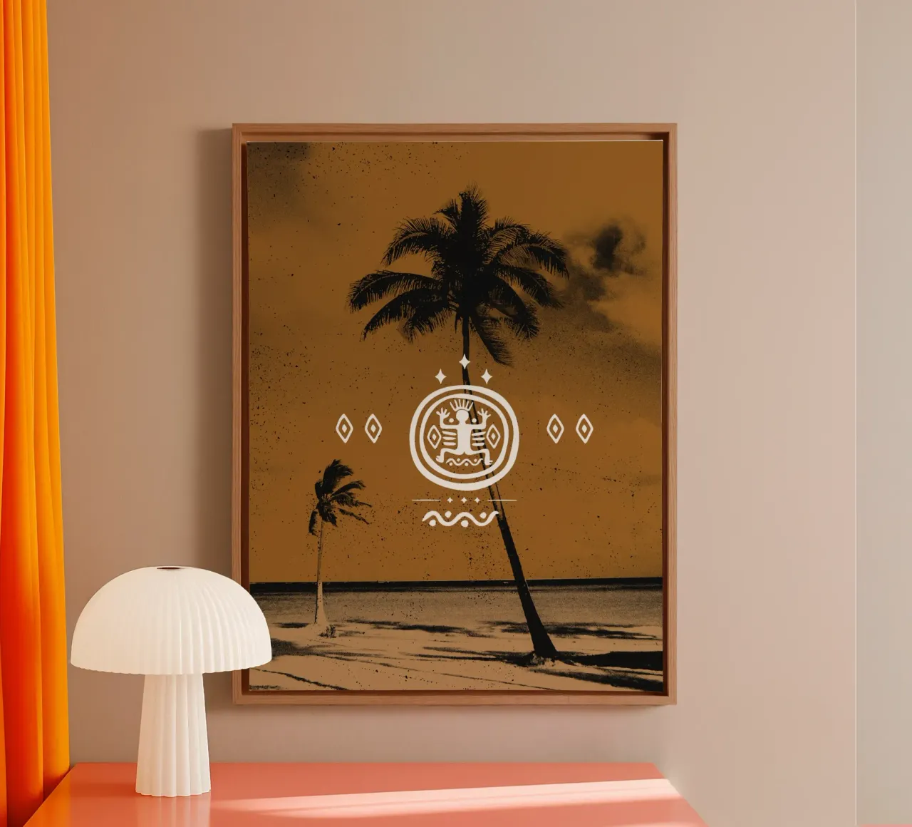 Boubou Beach tela con Cornice a cassetta da ArtColorCreation