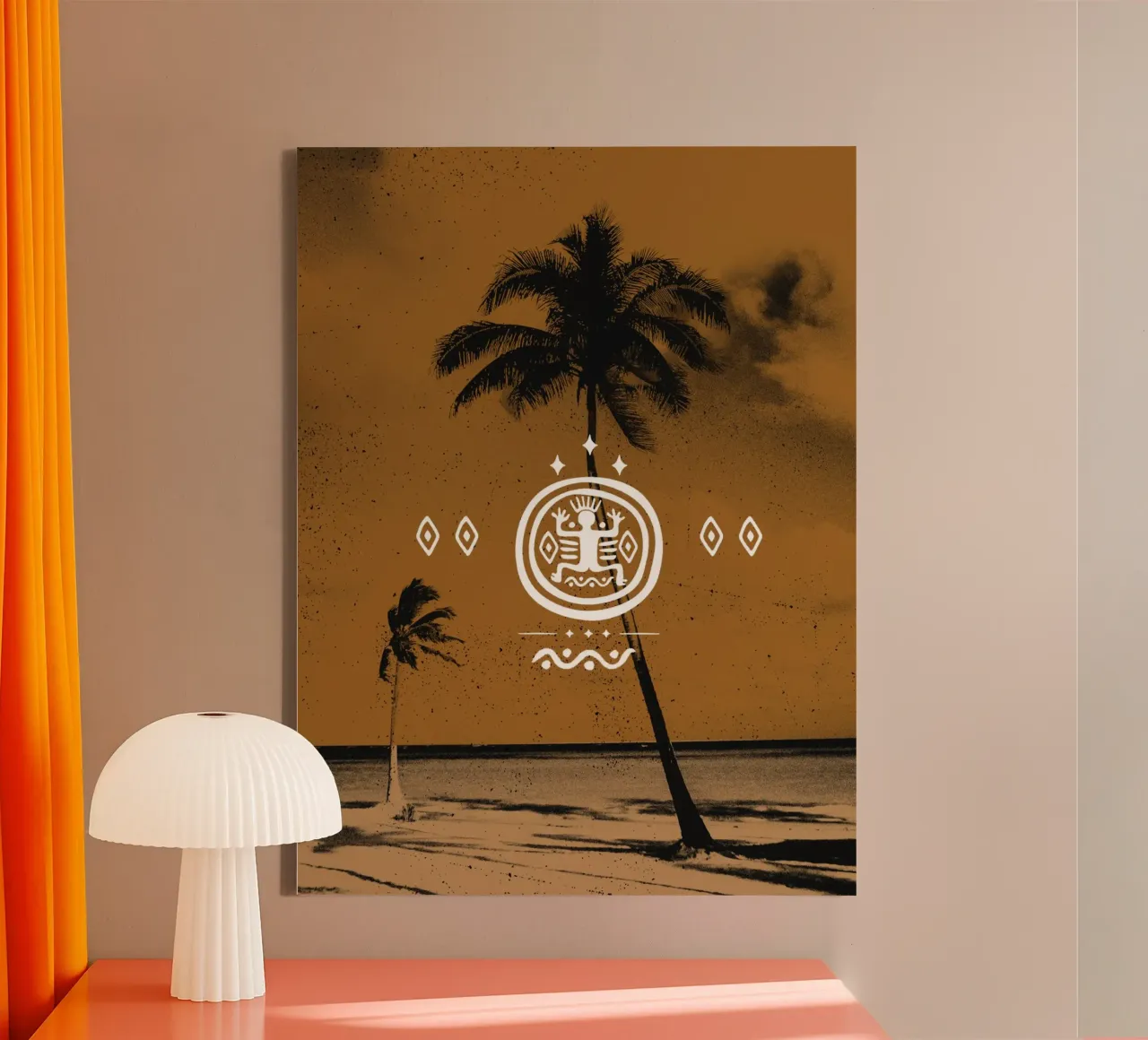 Boubou Beach tela con Cornice a cassetta da ArtColorCreation