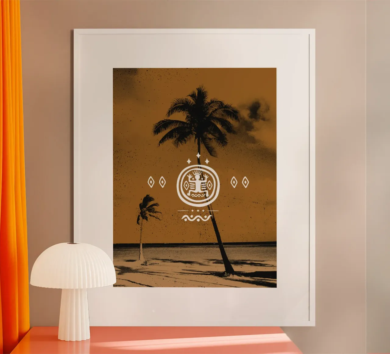Boubou Beach poster con telaio in alluminio da ArtColorCreation