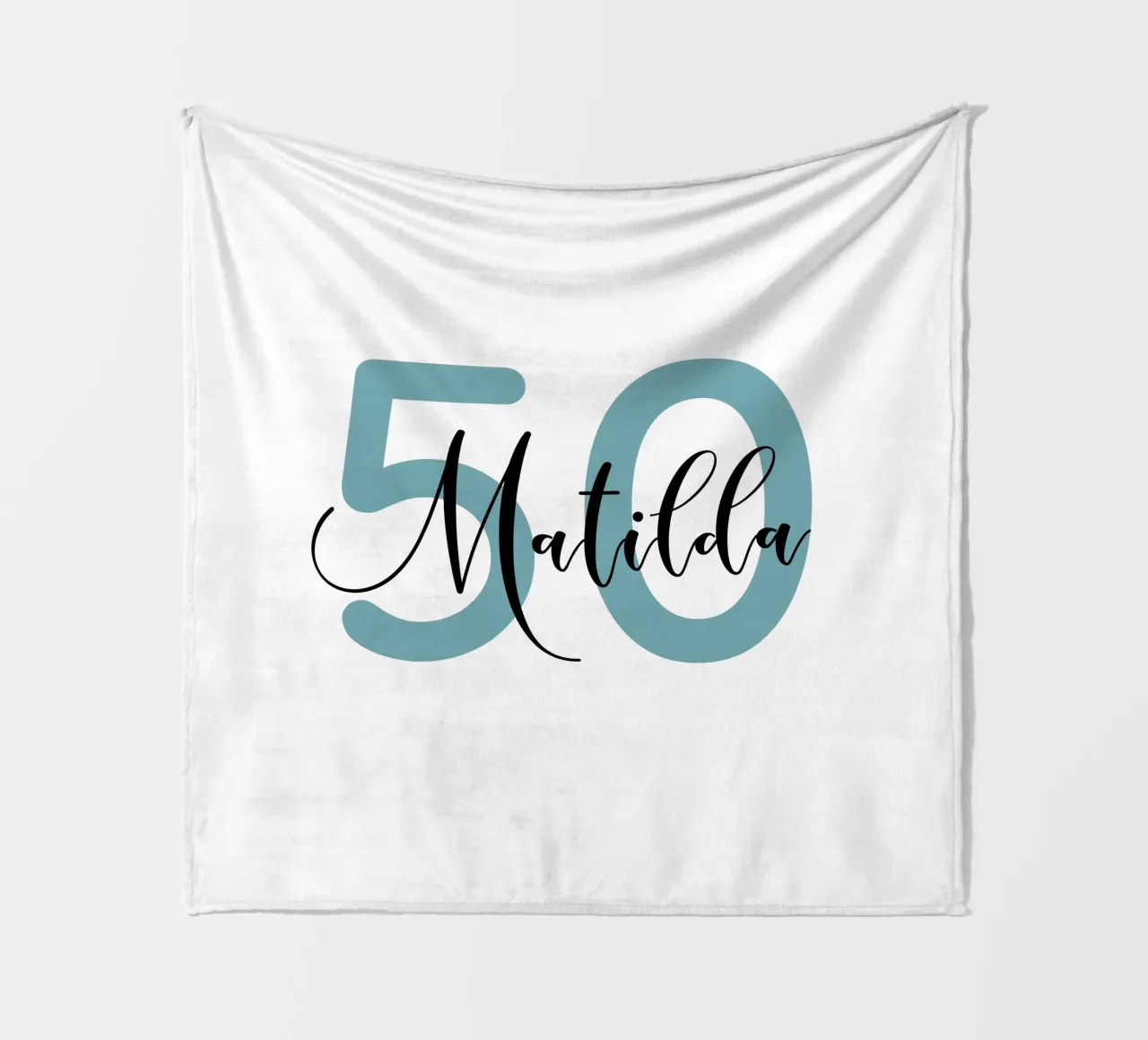 Personalized Age and Name Custom Birthday fleece blanket by Personalized Art