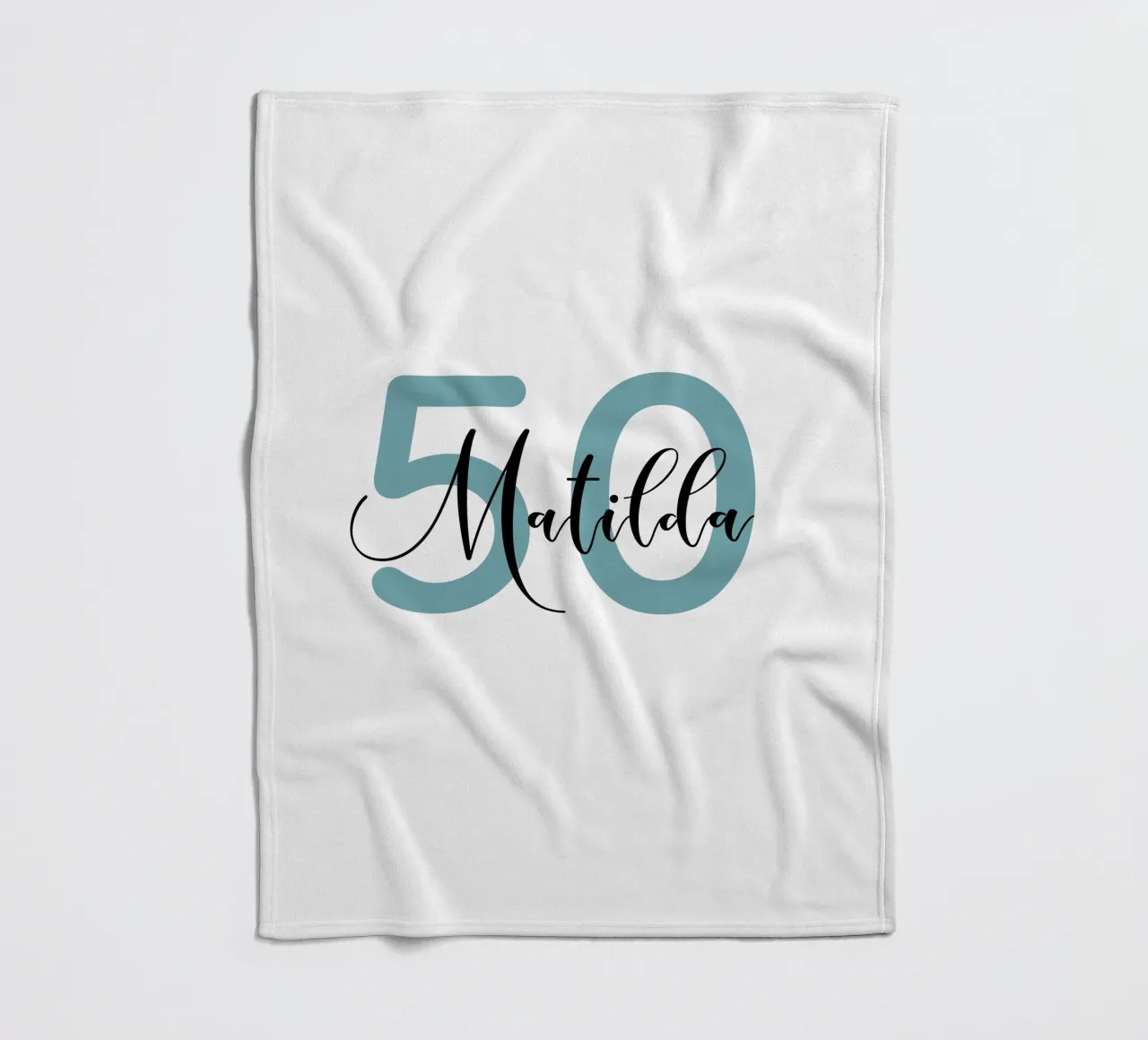 Personalized Age and Name Custom Birthday fleece blanket by Personalized Art