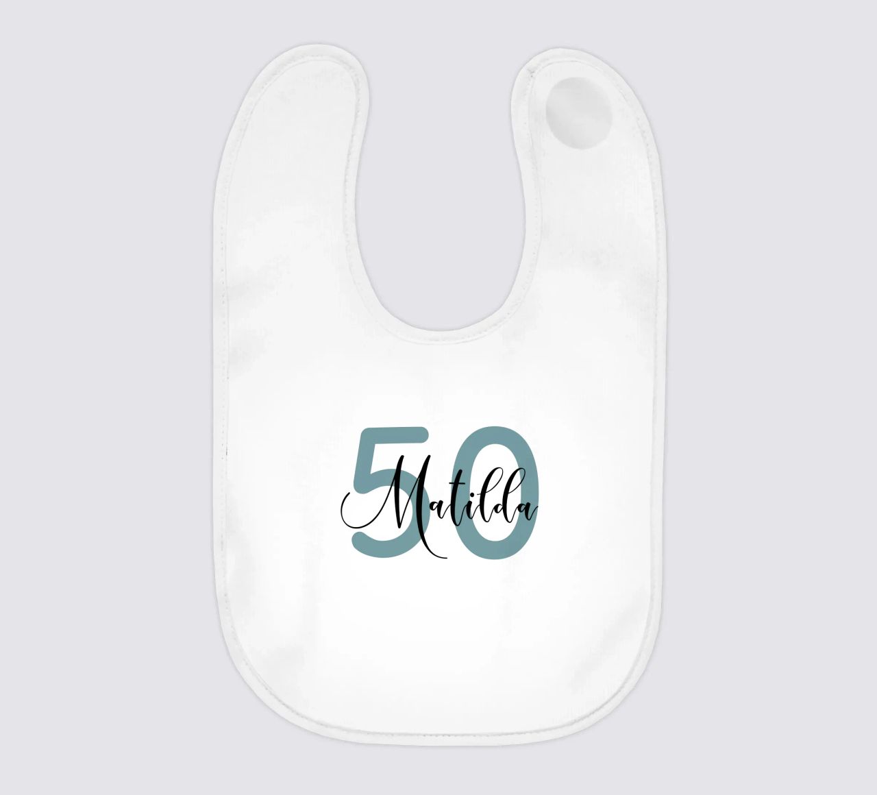 Cumpleaños Personalizado Edad y Nombre babero de Personalized Art