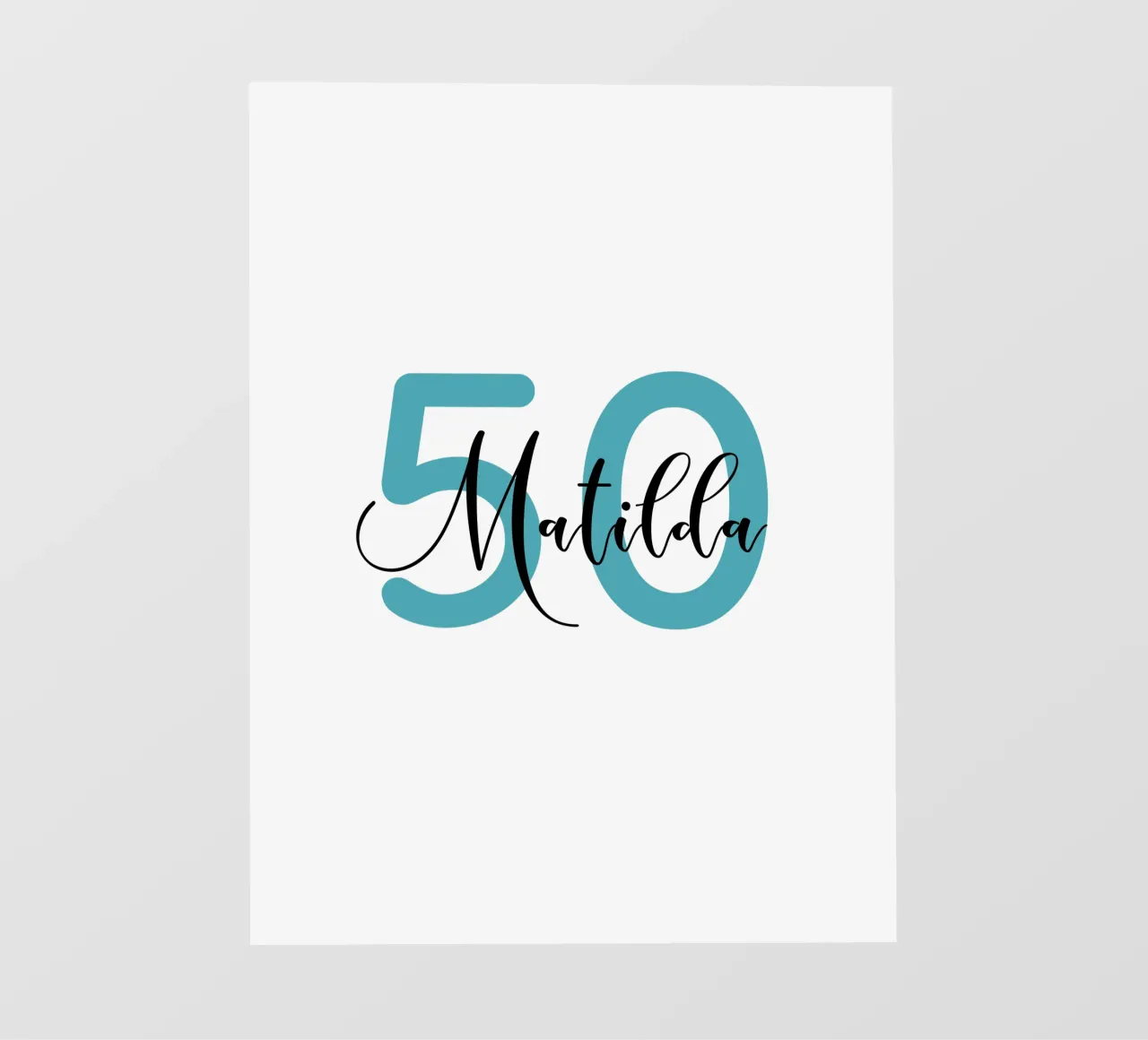 Cumpleaños Personalizado Edad y Nombre lámina retroiluminada de Personalized Art