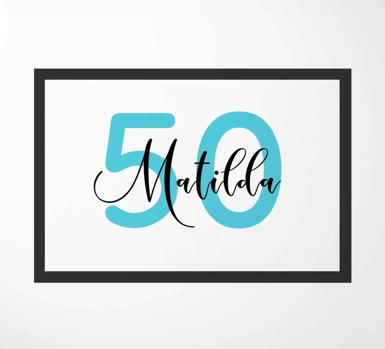 Personalized Age and Name Custom Birthday doormat by Personalized Art